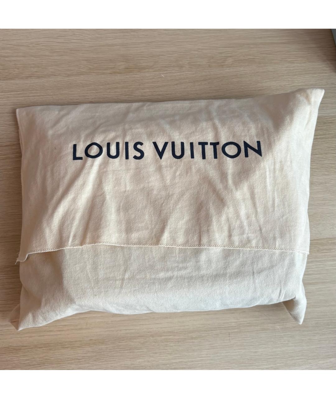 LOUIS VUITTON Темно-синяя кожаная барсетка, фото 5