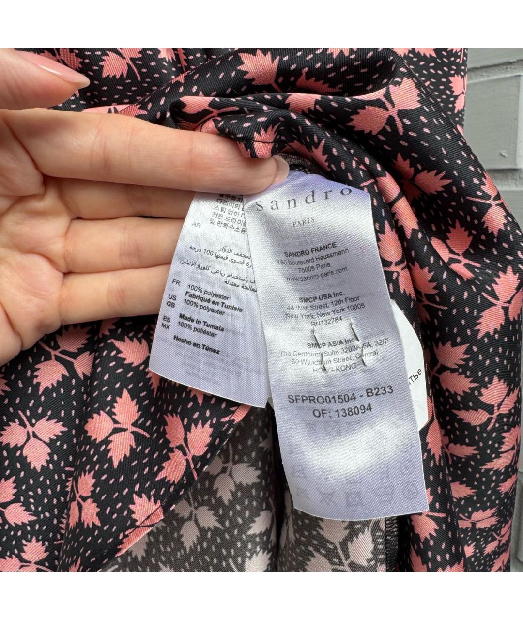 SANDRO Мульти полиэстеровое вечернее платье, фото 7