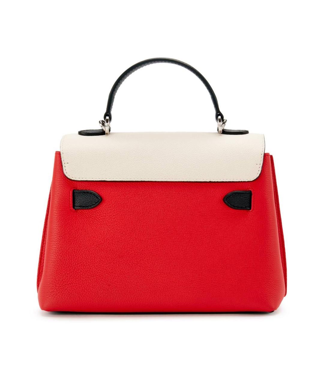 LOUIS VUITTON Красная кожаная сумка с короткими ручками, фото 5