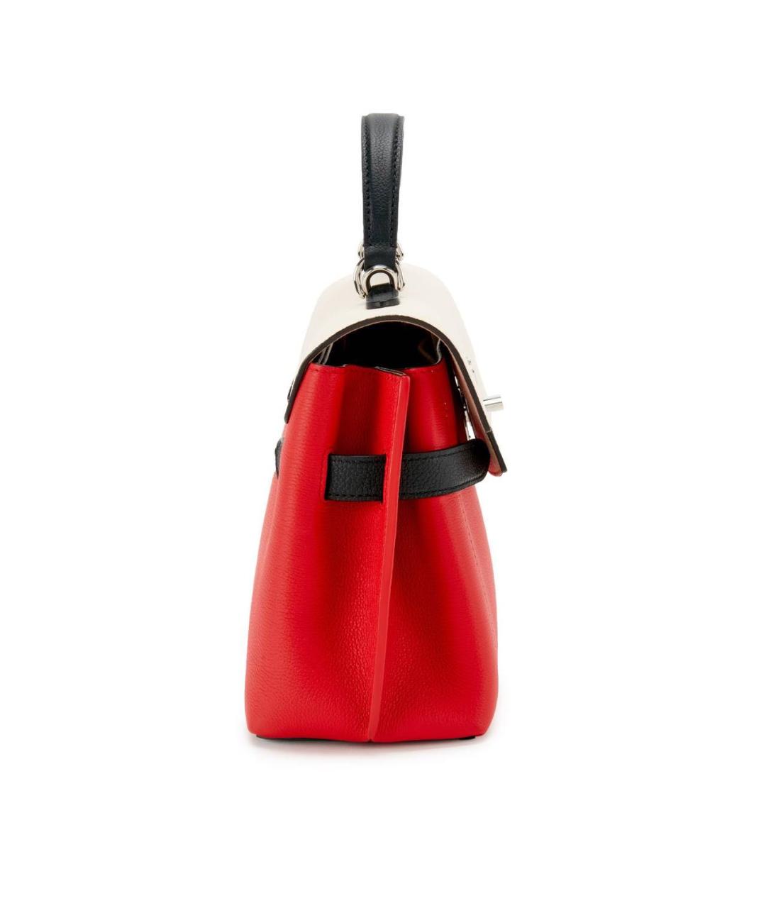 LOUIS VUITTON Красная кожаная сумка с короткими ручками, фото 4