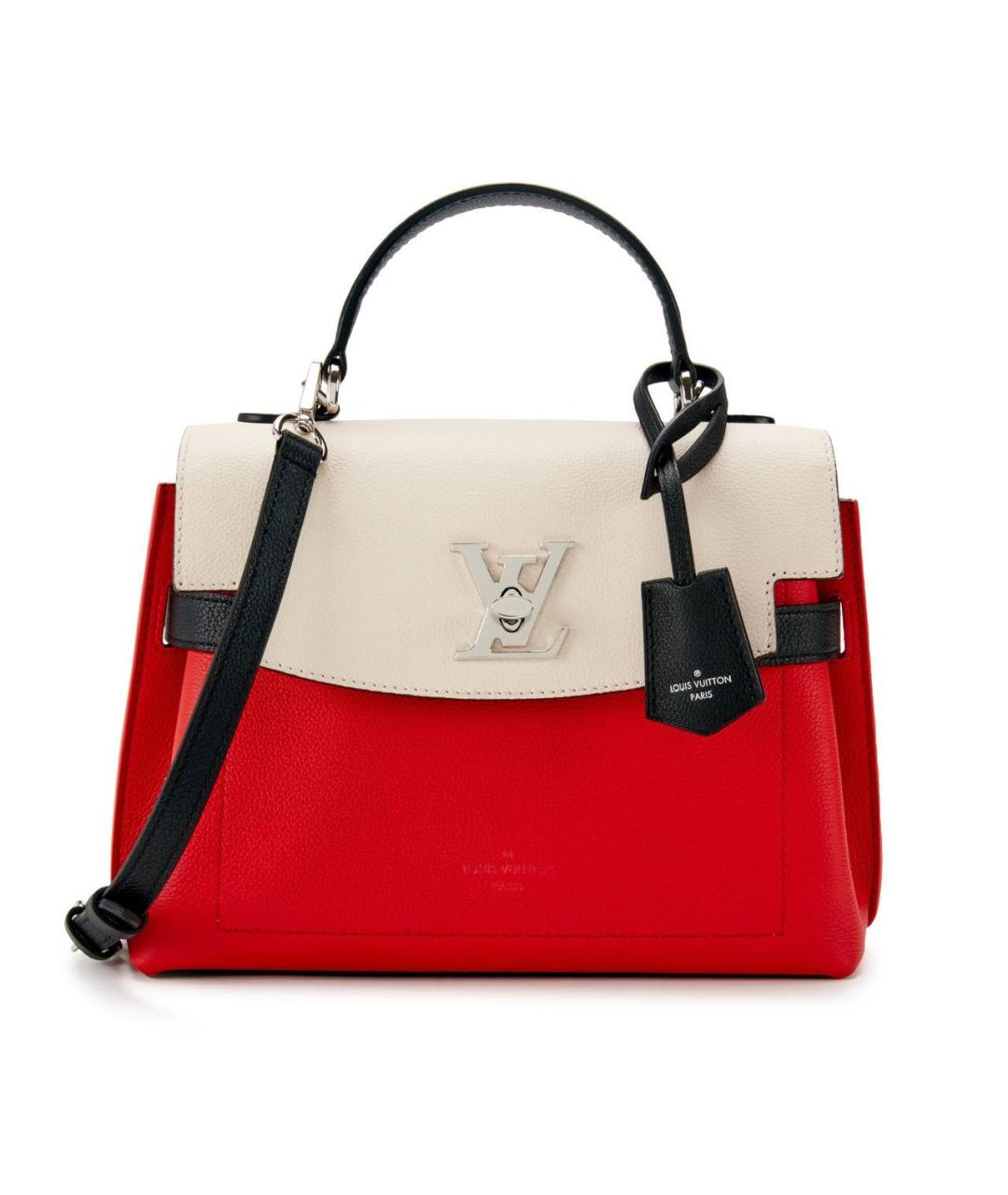 LOUIS VUITTON Красная кожаная сумка с короткими ручками, фото 2