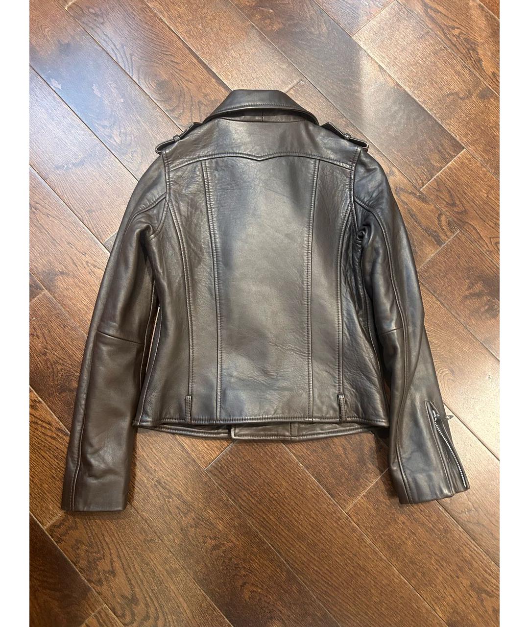 MAJE Черная кожаная куртка, фото 5