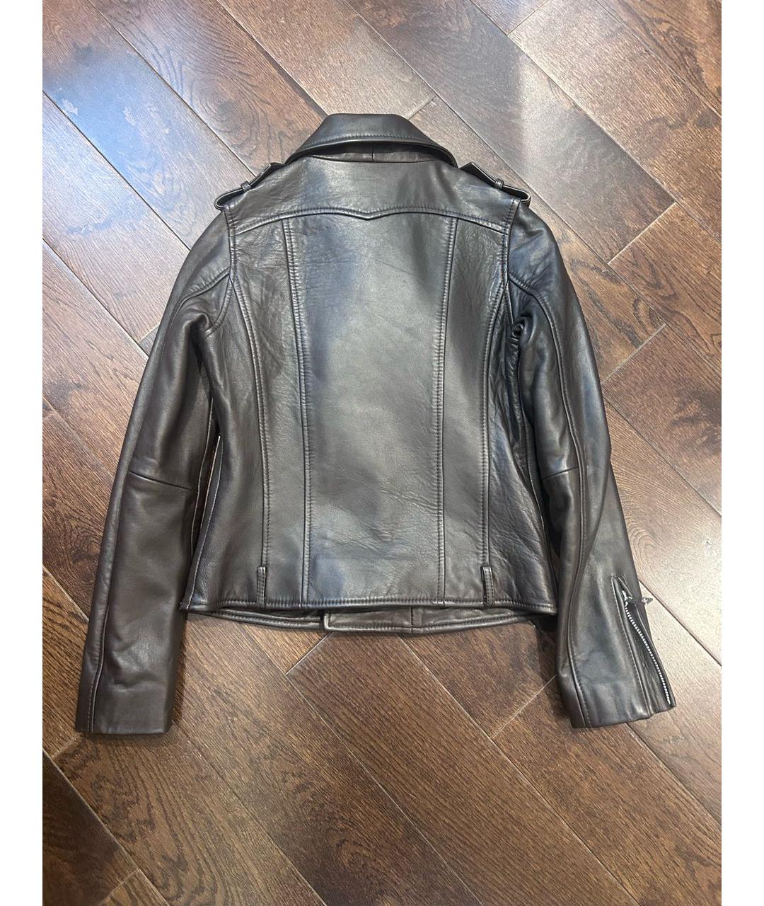 MAJE Черная кожаная куртка, фото 2