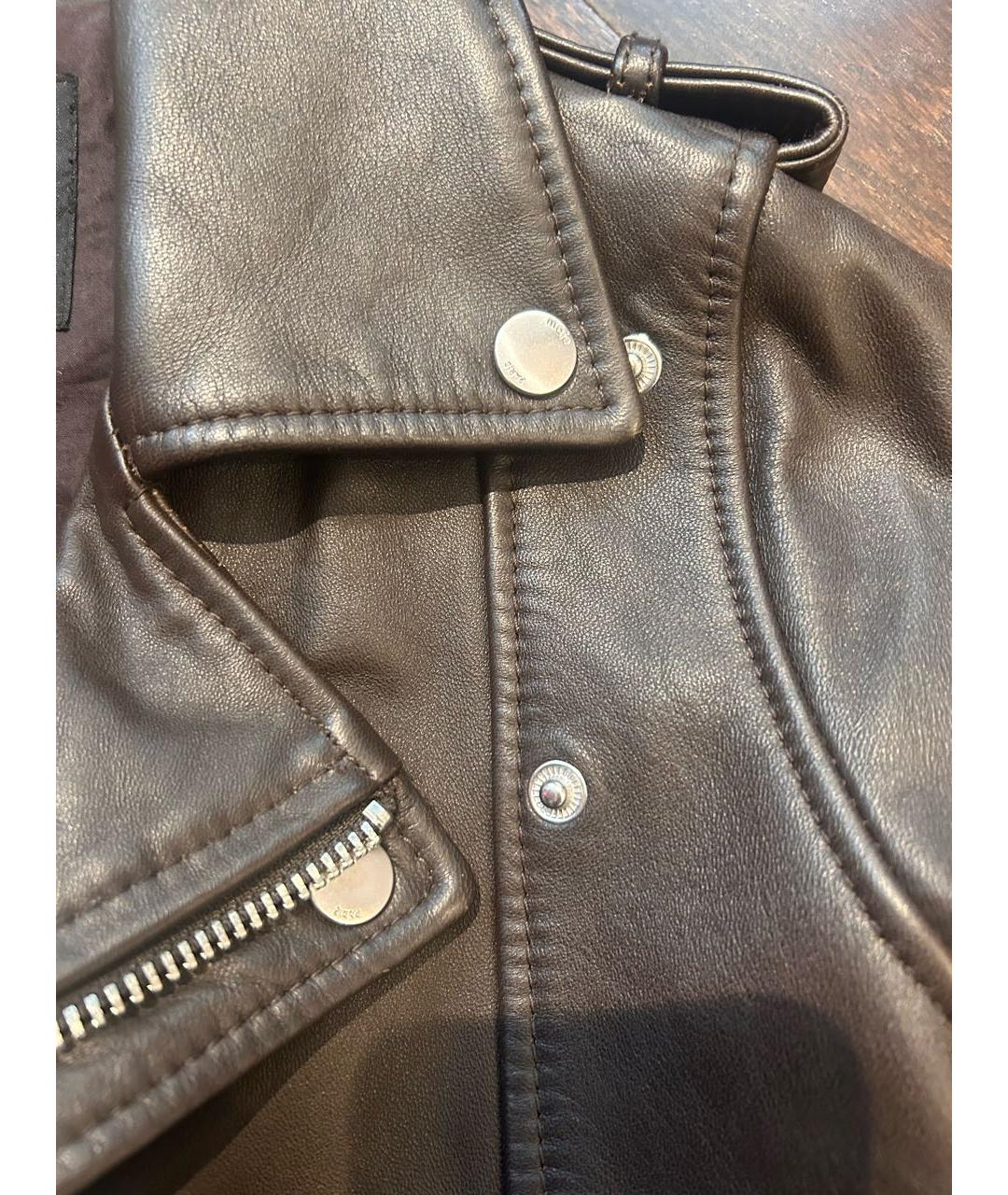 MAJE Черная кожаная куртка, фото 7