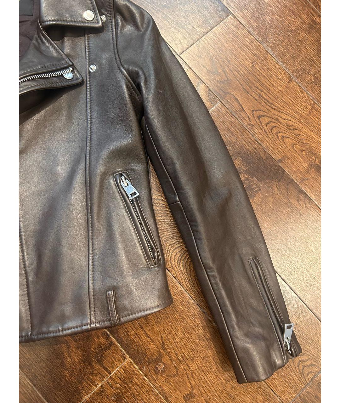 MAJE Черная кожаная куртка, фото 4