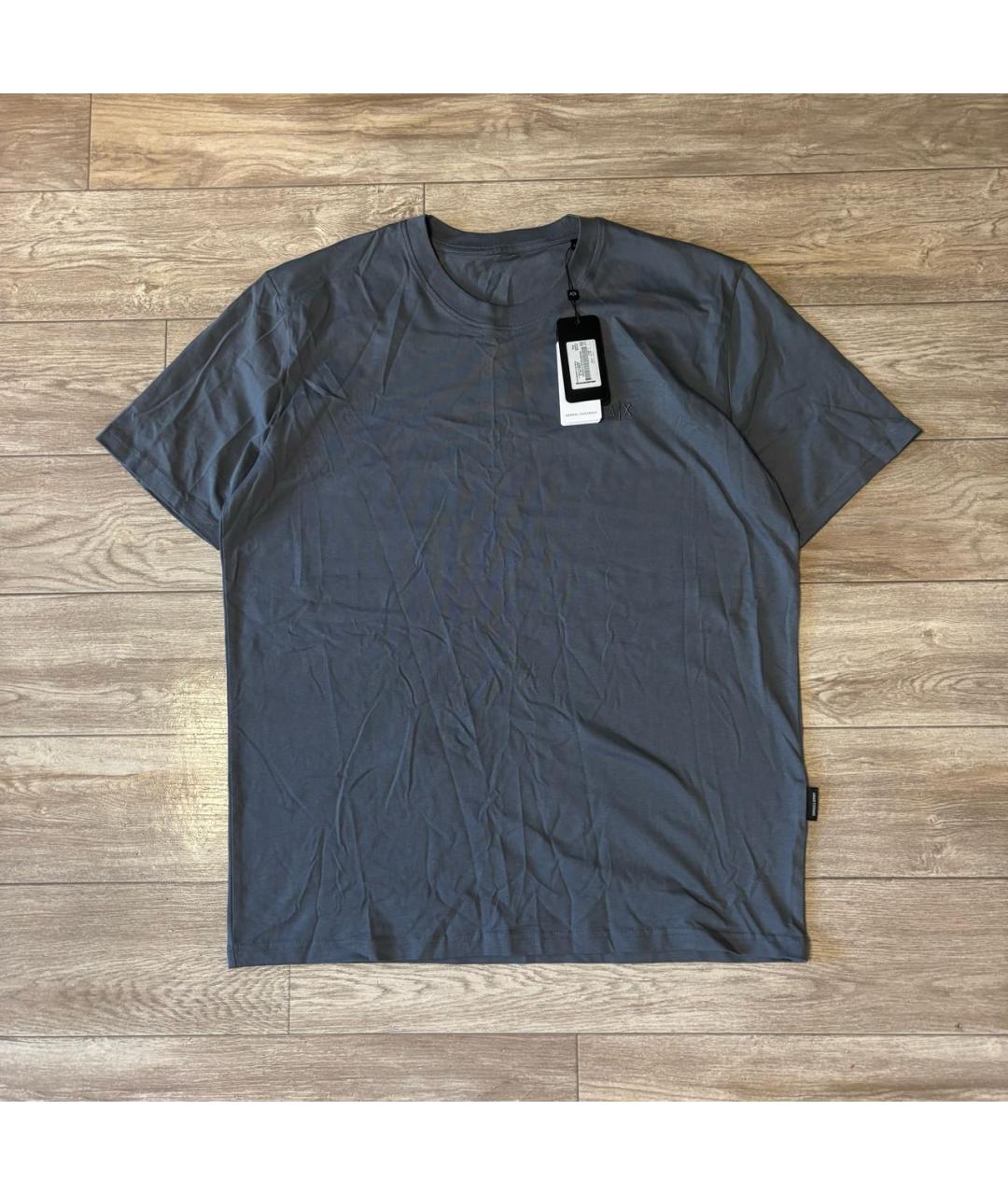 ARMANI EXCHANGE Антрацитовая хлопковая футболка, фото 8