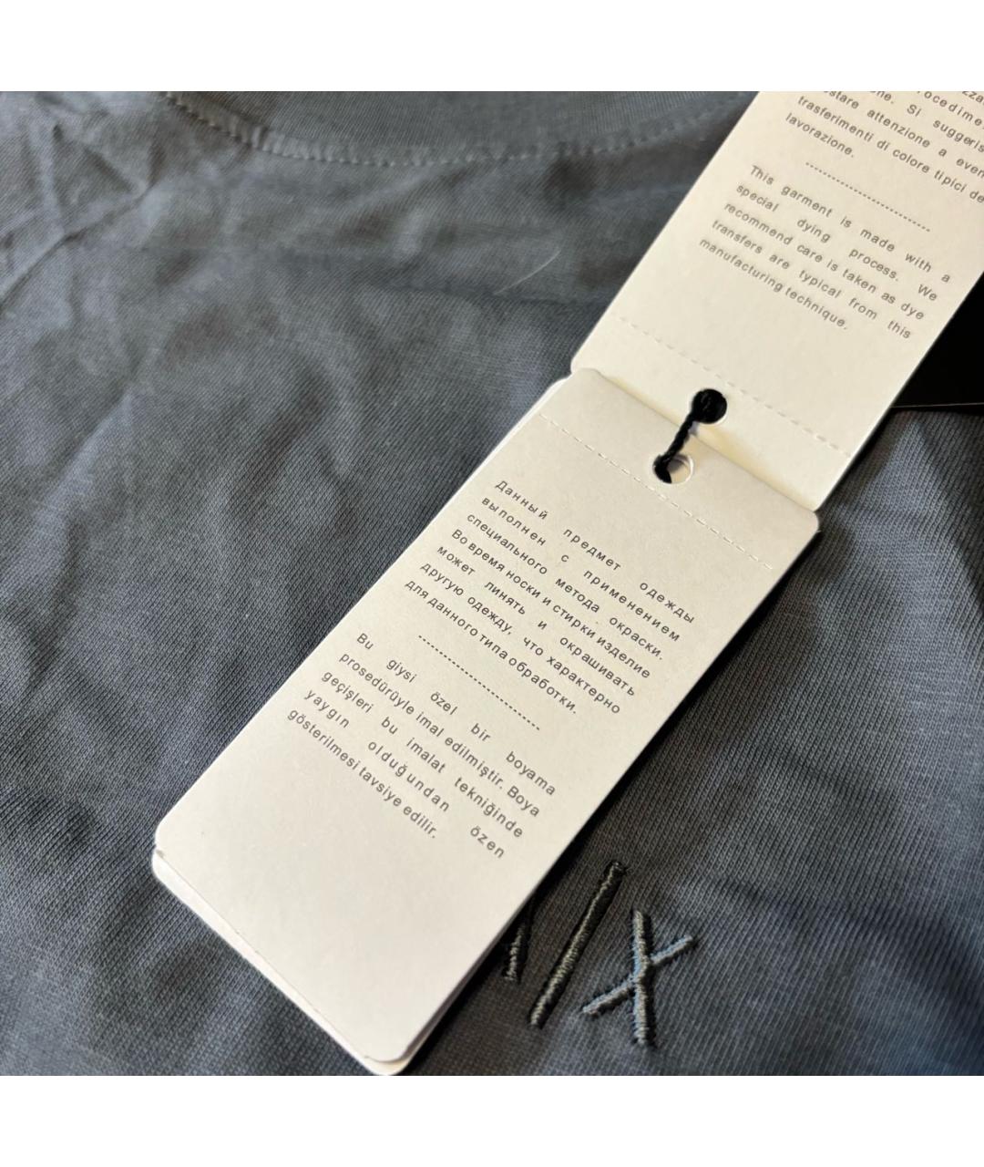 ARMANI EXCHANGE Антрацитовая хлопковая футболка, фото 6