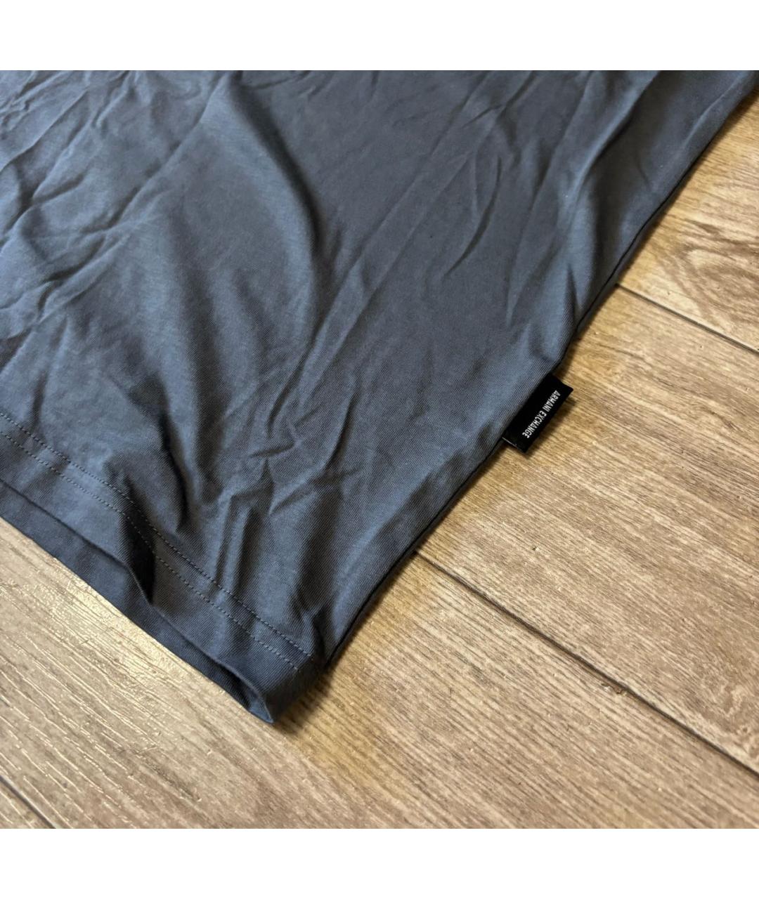 ARMANI EXCHANGE Антрацитовая хлопковая футболка, фото 3