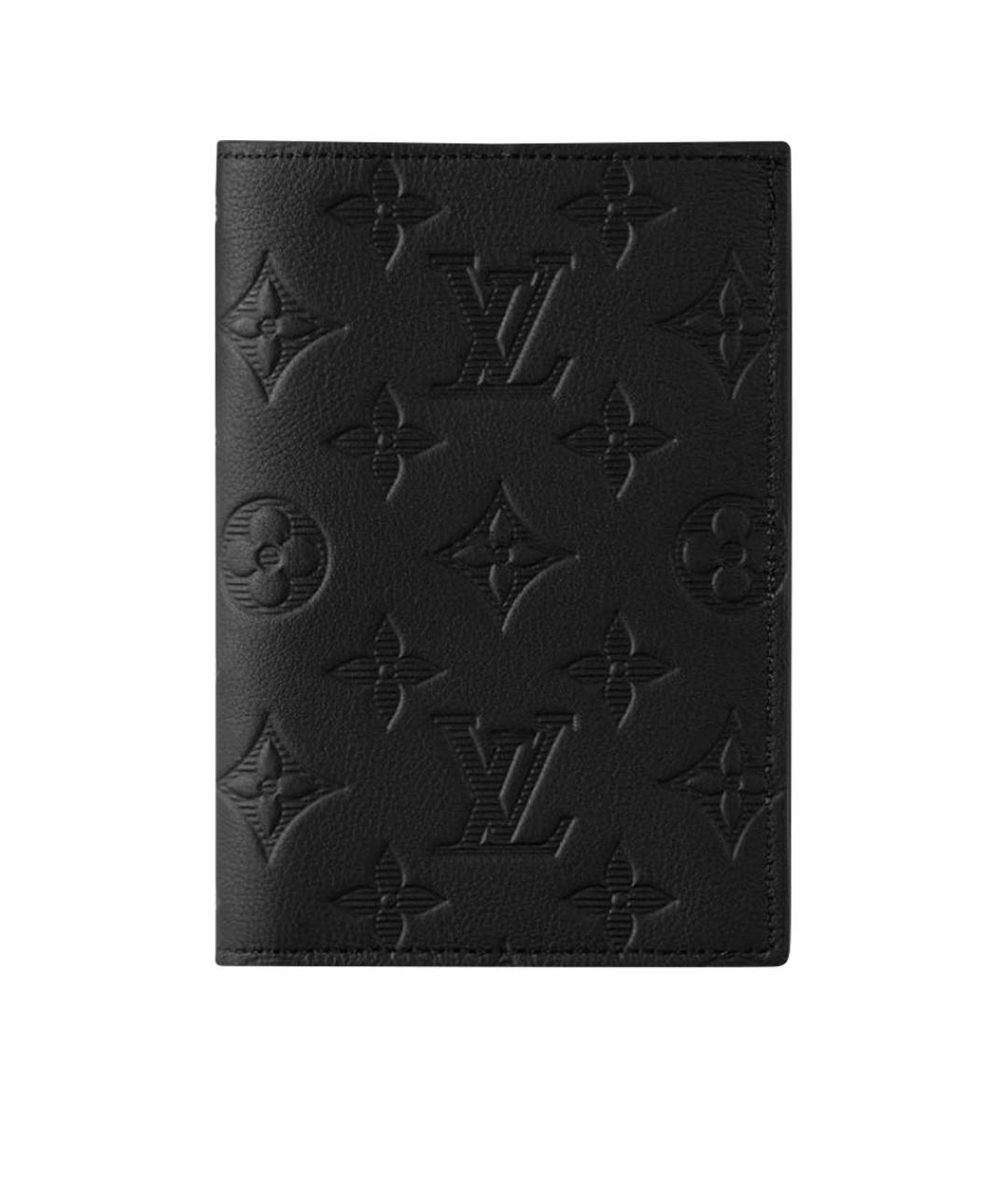 LOUIS VUITTON Черный кожаный кошелек, фото 1