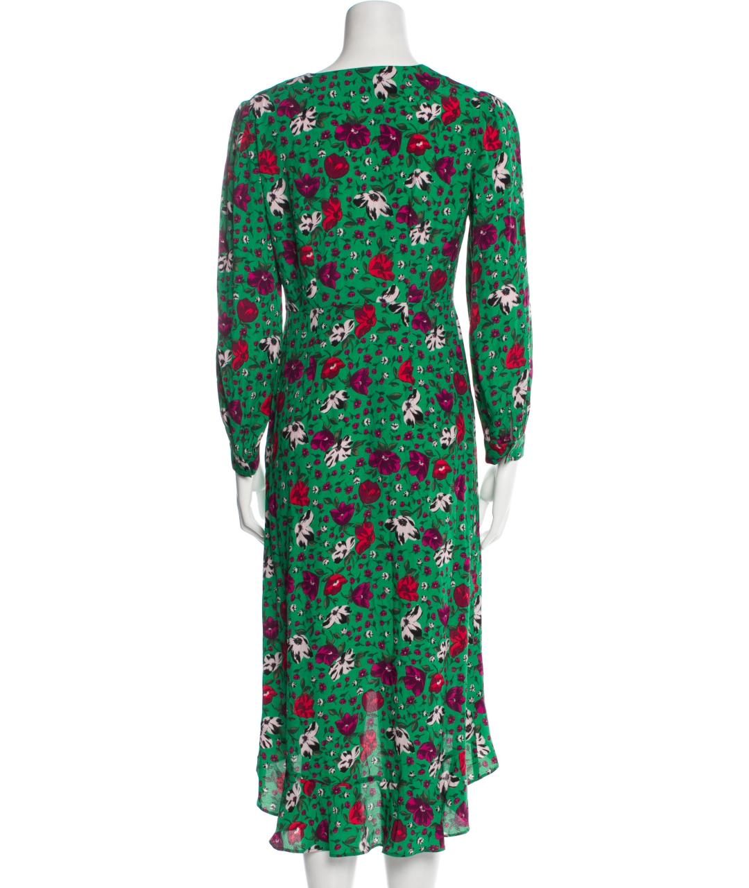 BA&SH Зеленые вискозное повседневное платье, фото 2