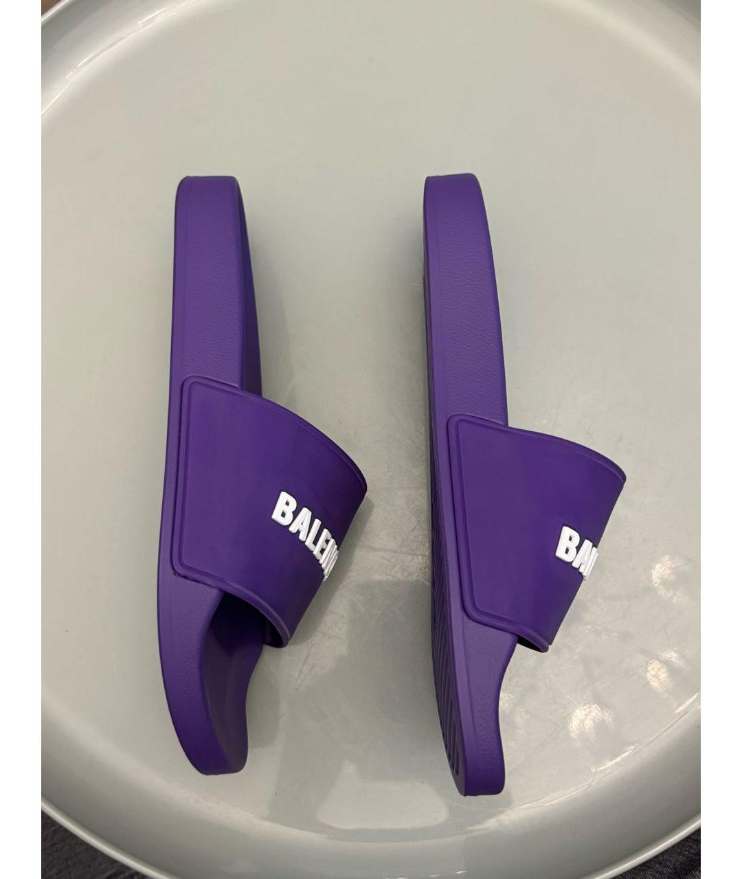 BALENCIAGA Фиолетовые шлепанцы, фото 3