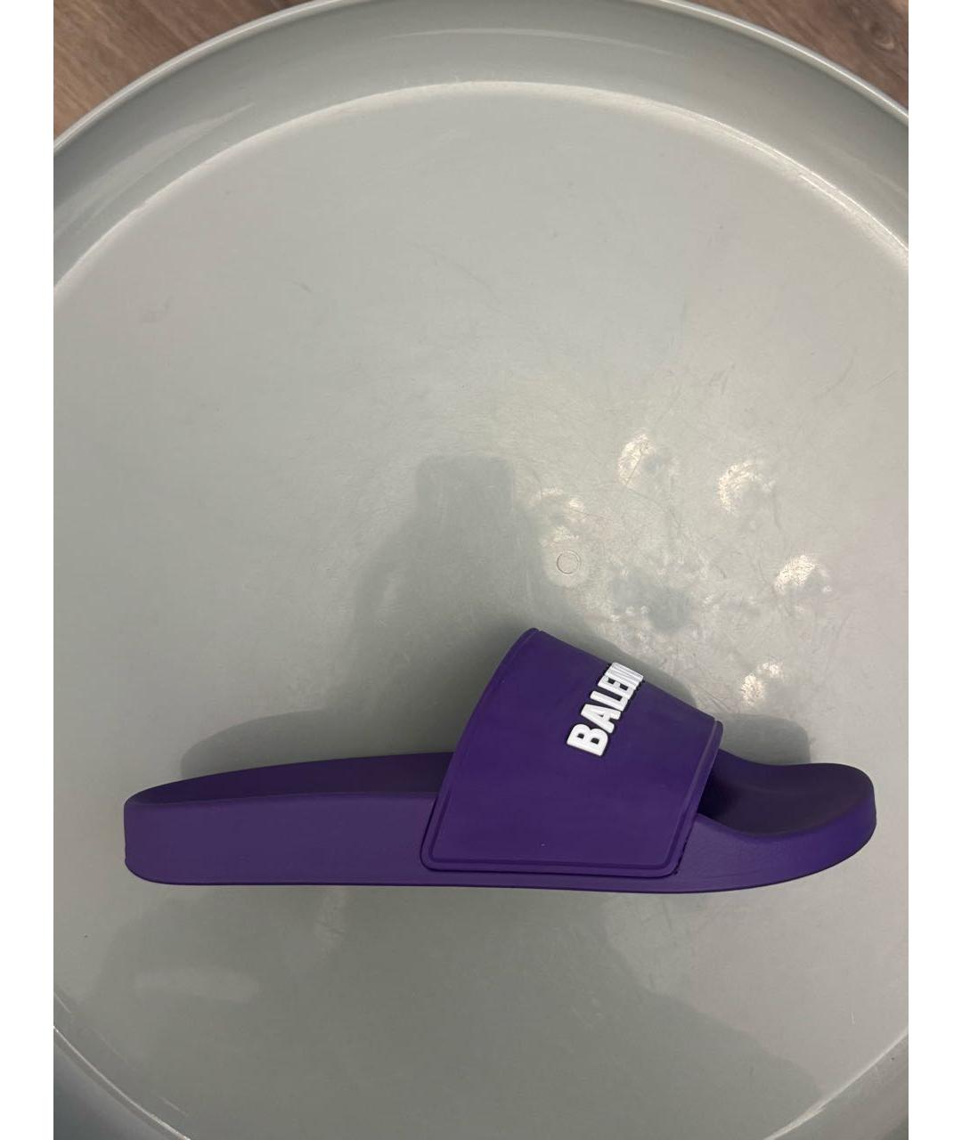 BALENCIAGA Фиолетовые шлепанцы, фото 6