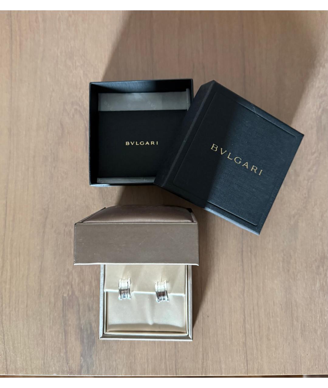 BVLGARI Серебряные серьги из белого золота, фото 6