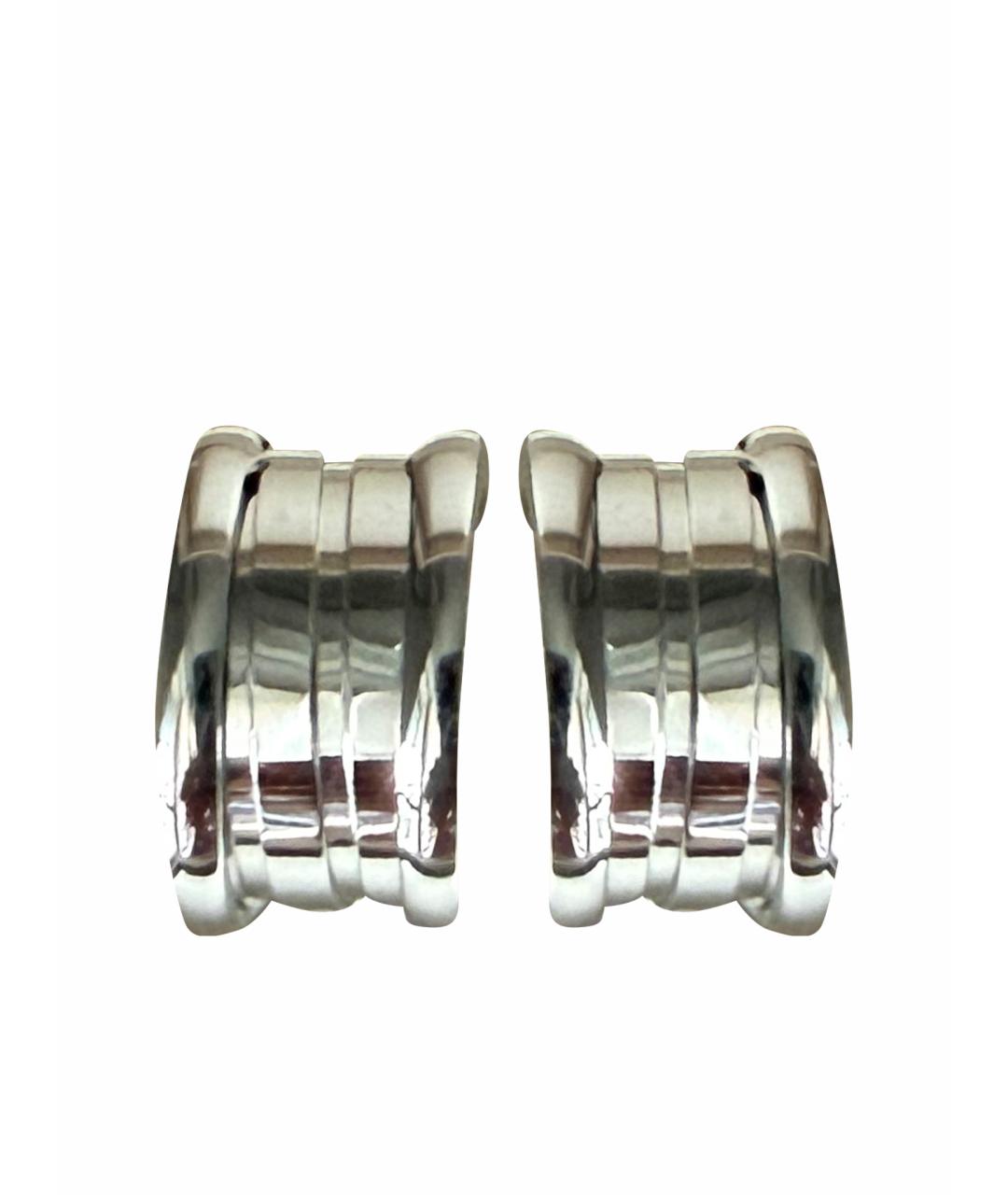 BVLGARI Серебряные серьги из белого золота, фото 1