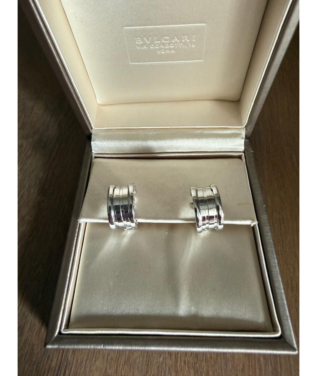 BVLGARI Серебряные серьги из белого золота, фото 9