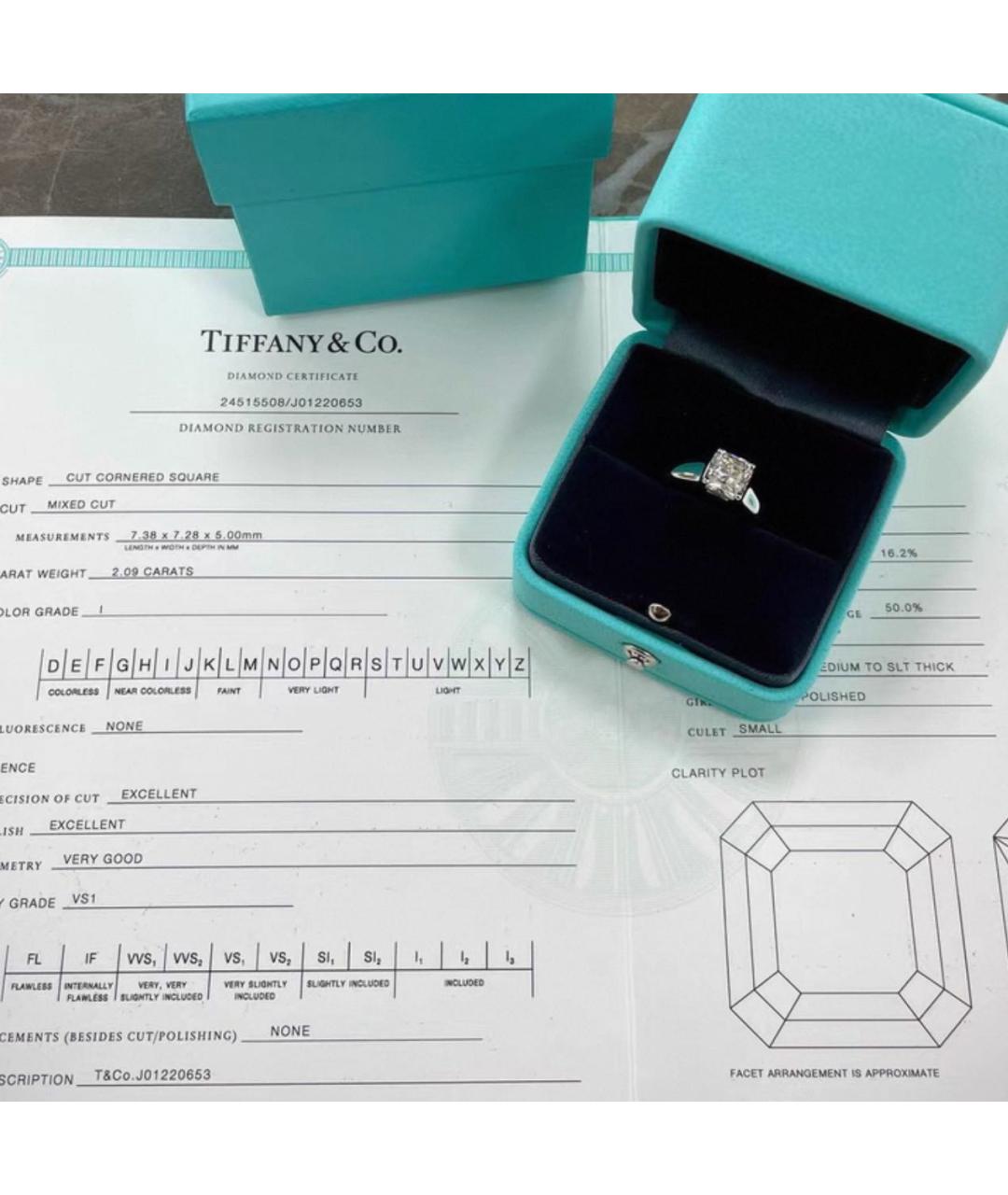 TIFFANY&CO Серебряное кольцо из белого золота, фото 2