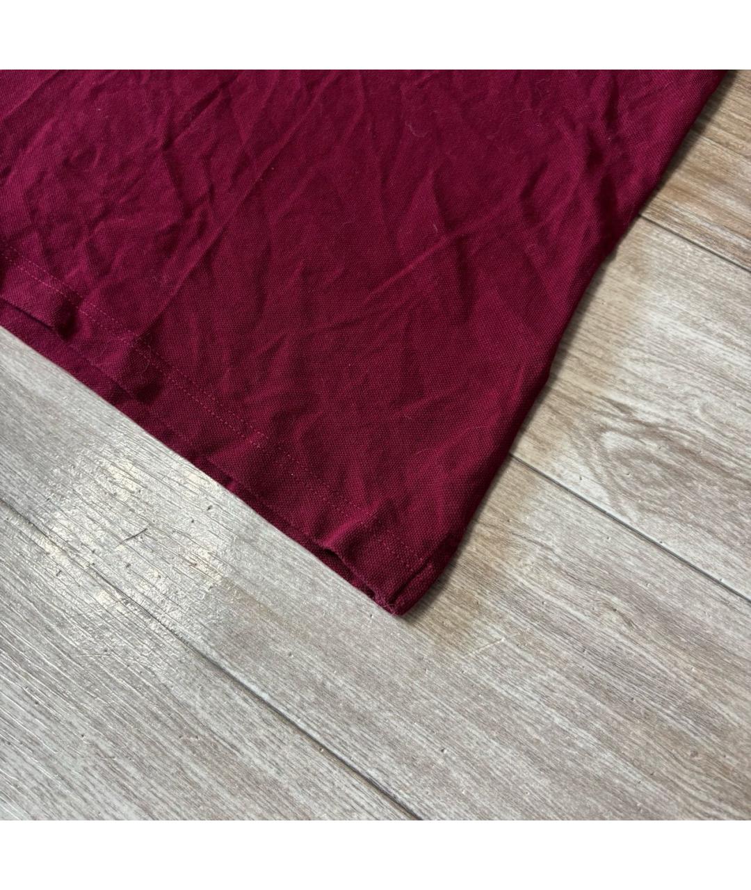 ETRO Бордовое хлопковое поло с коротким рукавом, фото 3