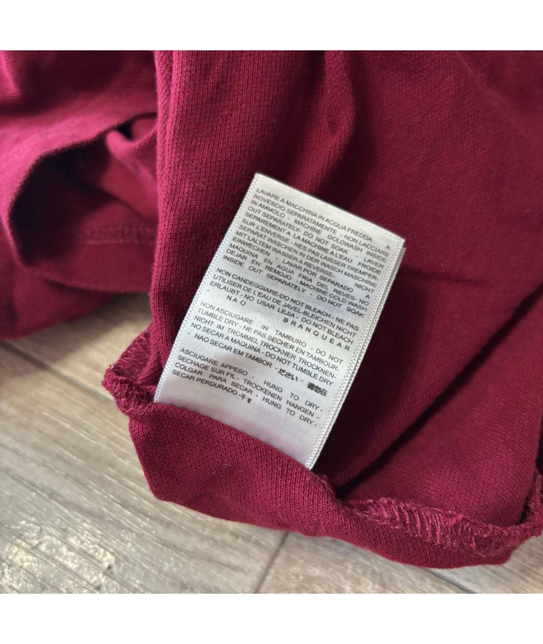 ETRO Бордовое хлопковое поло с коротким рукавом, фото 7