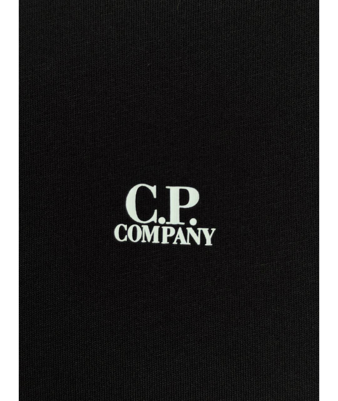 CP COMPANY Черная хлопковая футболка, фото 4