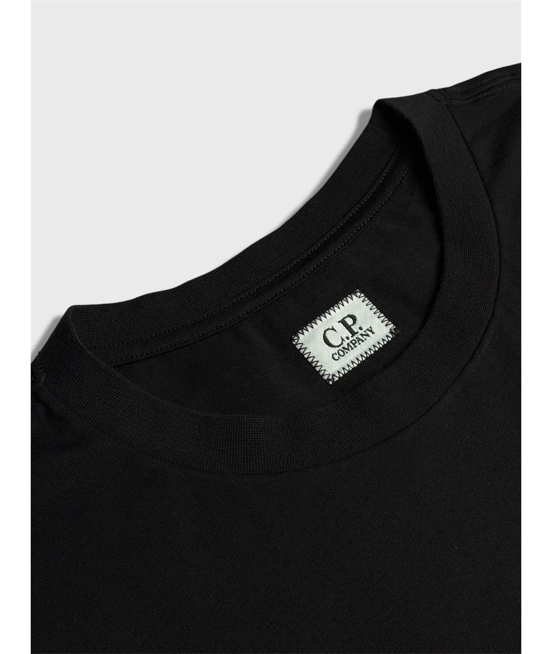CP COMPANY Черная хлопковая футболка, фото 3