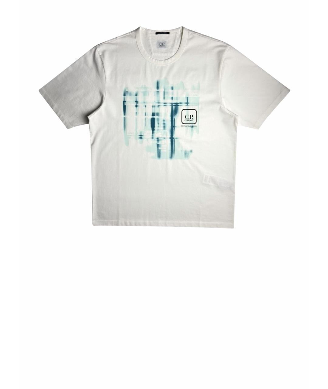 CP COMPANY Белая хлопковая футболка, фото 1
