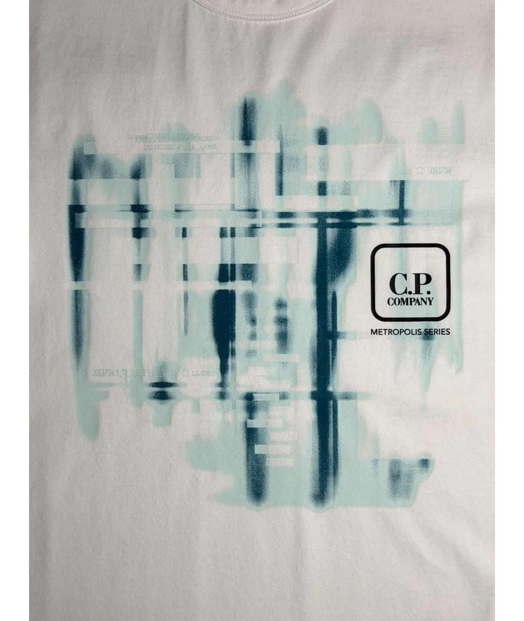 CP COMPANY Белая хлопковая футболка, фото 4