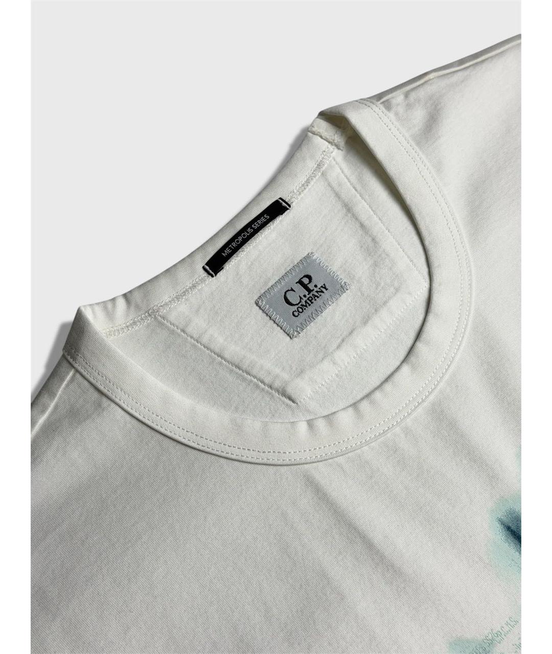 CP COMPANY Белая хлопковая футболка, фото 3