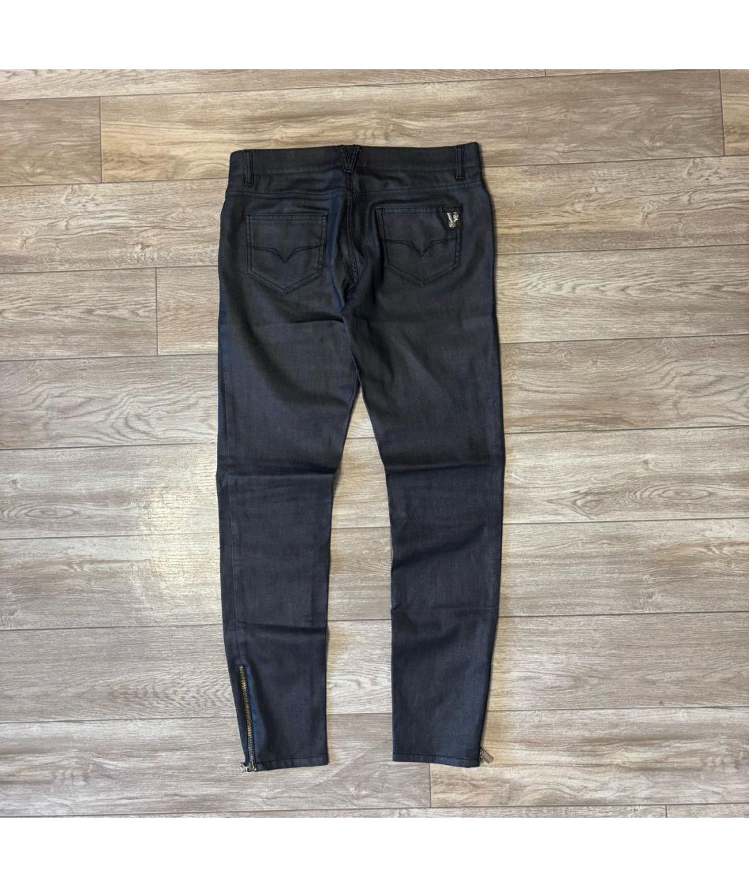 VERSACE JEANS COUTURE Черные хлопковые джинсы слим, фото 2