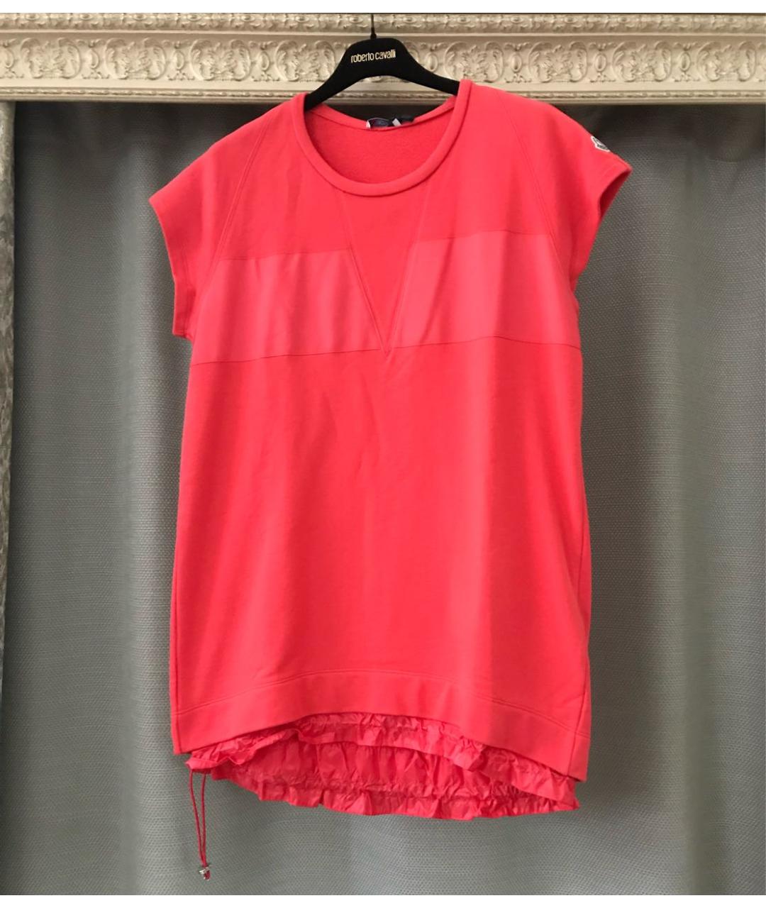 MONCLER Коралловое хлопковое повседневное платье, фото 6