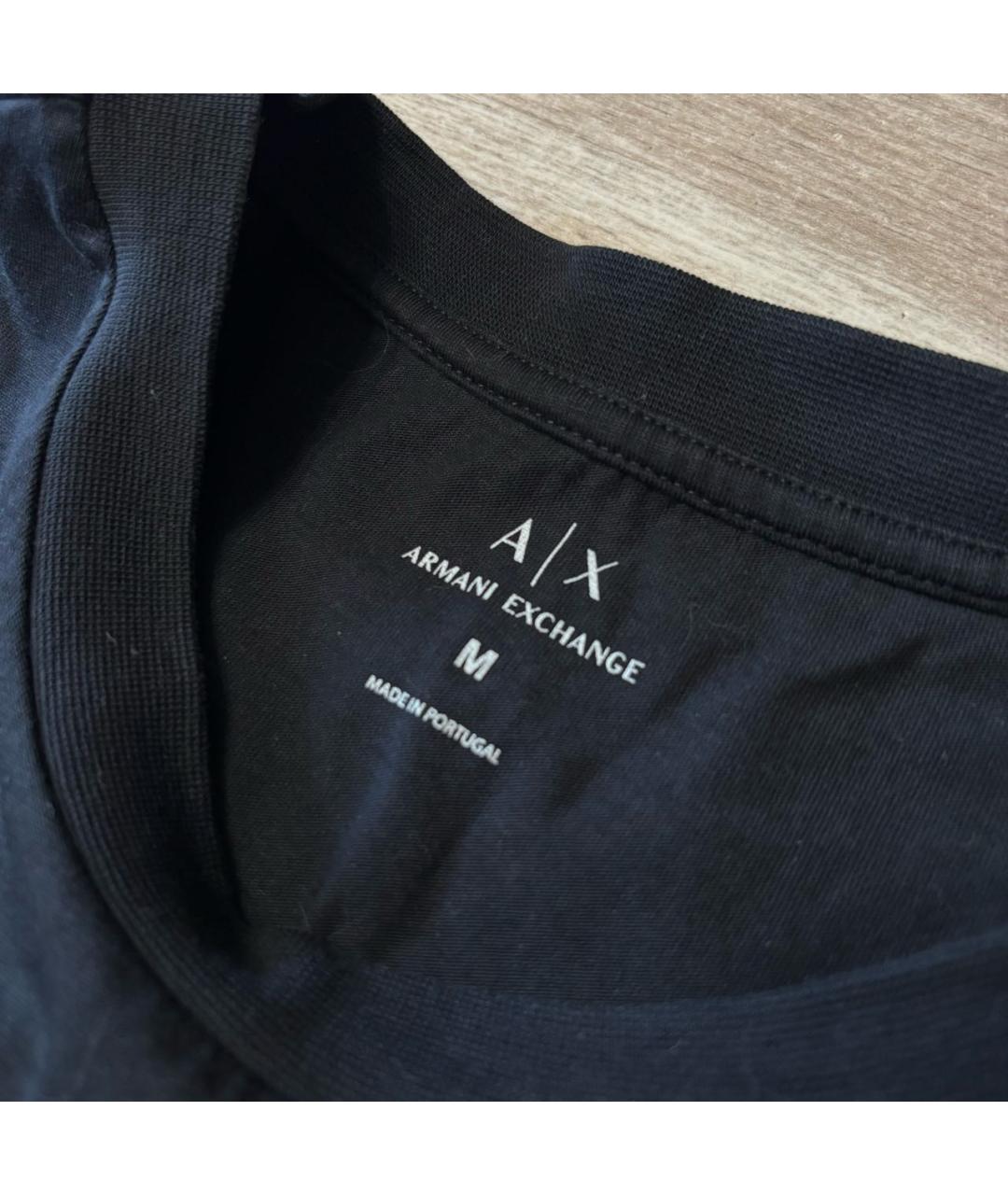 ARMANI EXCHANGE Черная хлопковая футболка, фото 4