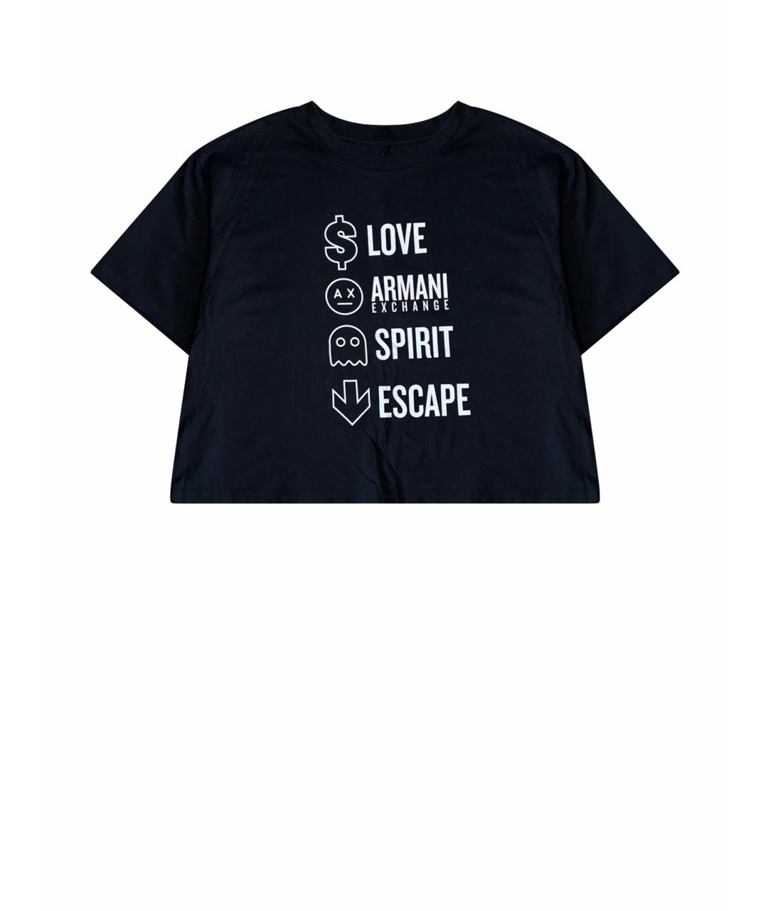 ARMANI EXCHANGE Черная хлопковая футболка, фото 1