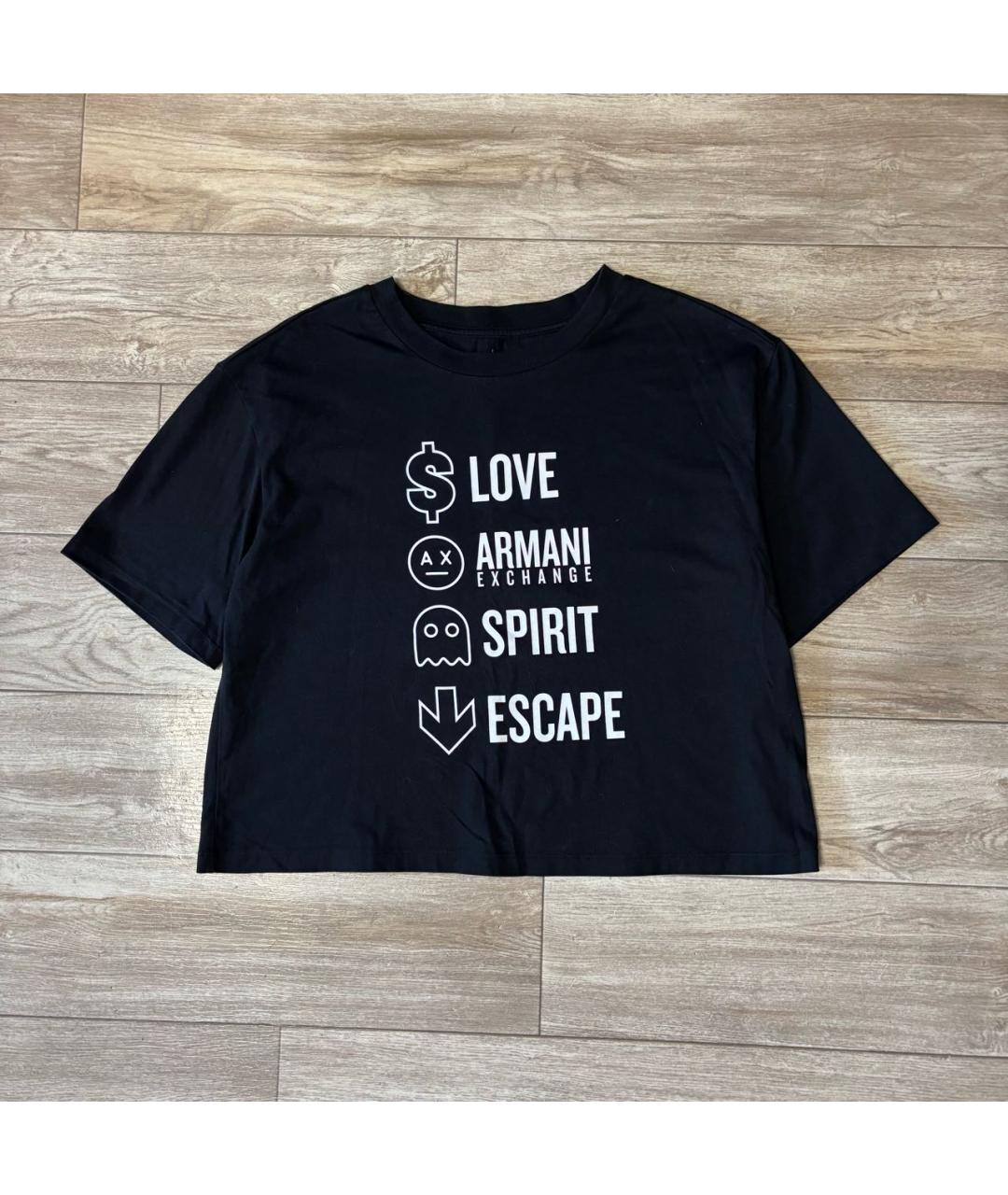 ARMANI EXCHANGE Черная хлопковая футболка, фото 8