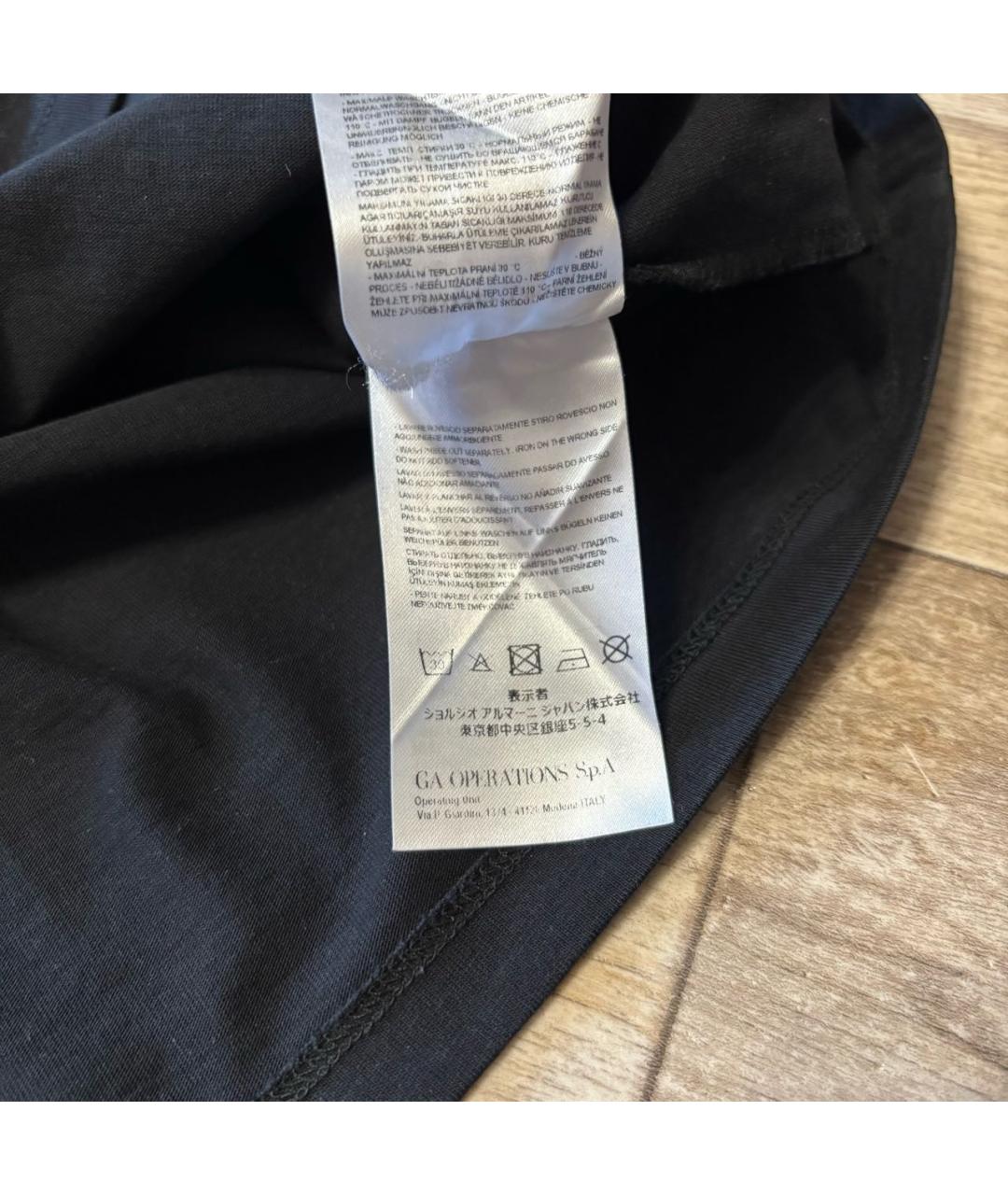 ARMANI EXCHANGE Черная хлопковая футболка, фото 6