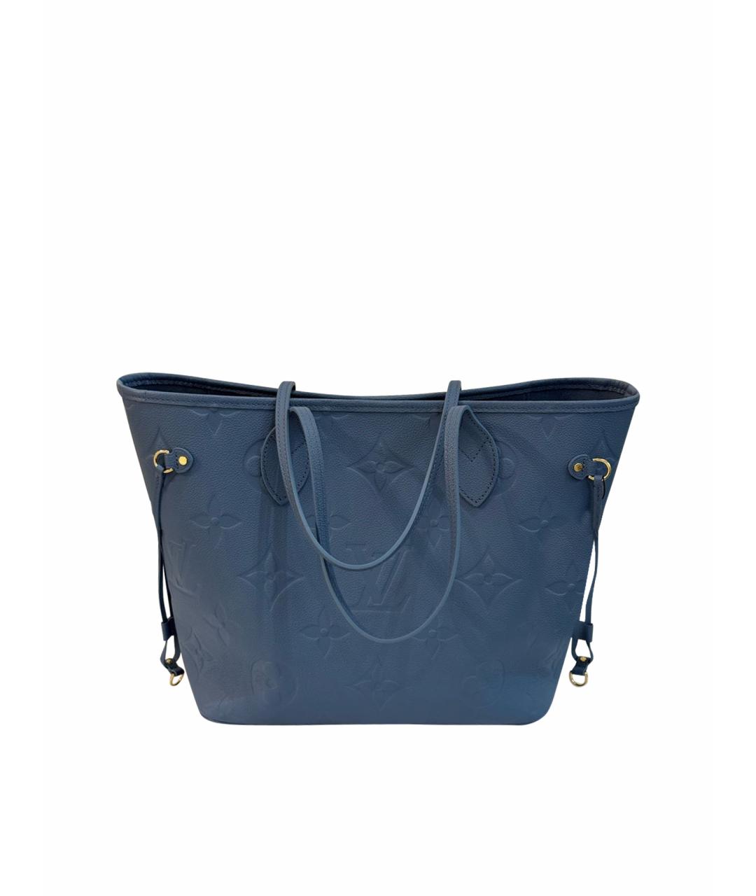 LOUIS VUITTON Голубая кожаная сумка тоут, фото 1