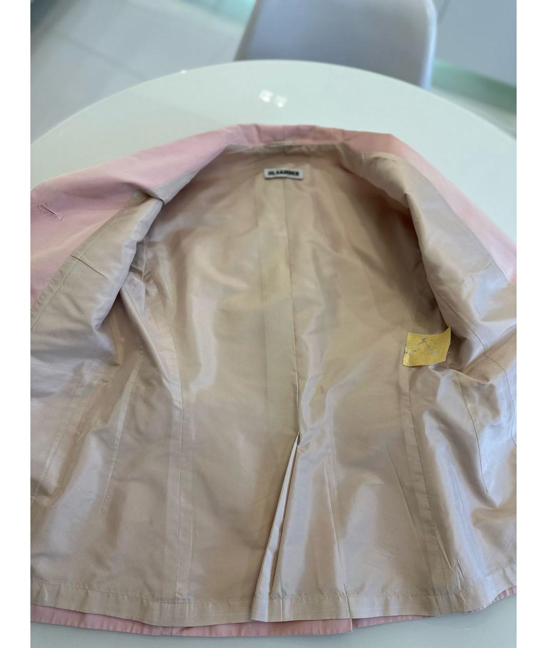JIL SANDER Розовый шелковый жакет/пиджак, фото 4
