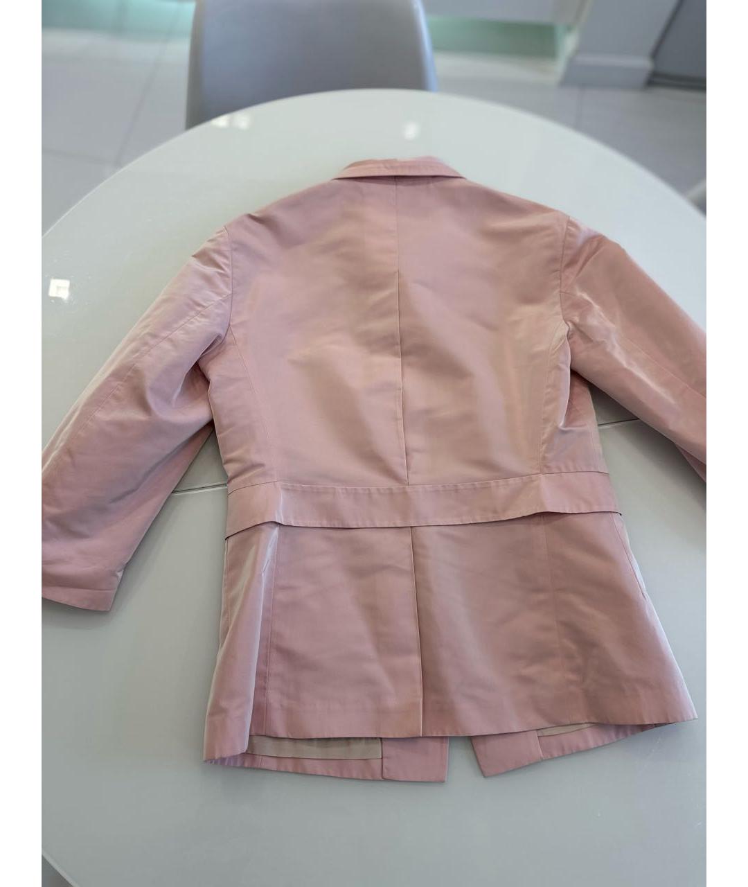 JIL SANDER Розовый шелковый жакет/пиджак, фото 3