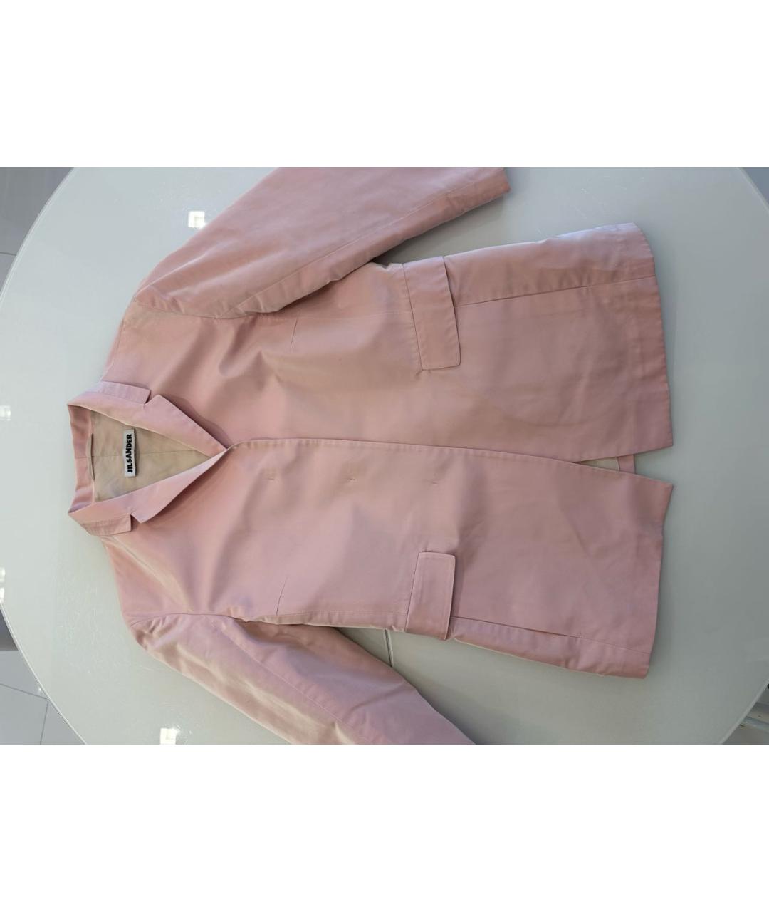JIL SANDER Розовый шелковый жакет/пиджак, фото 2
