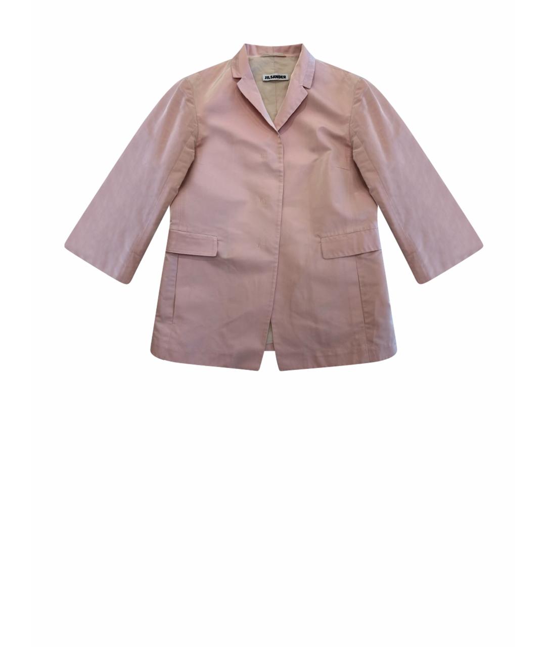 JIL SANDER Розовый шелковый жакет/пиджак, фото 1