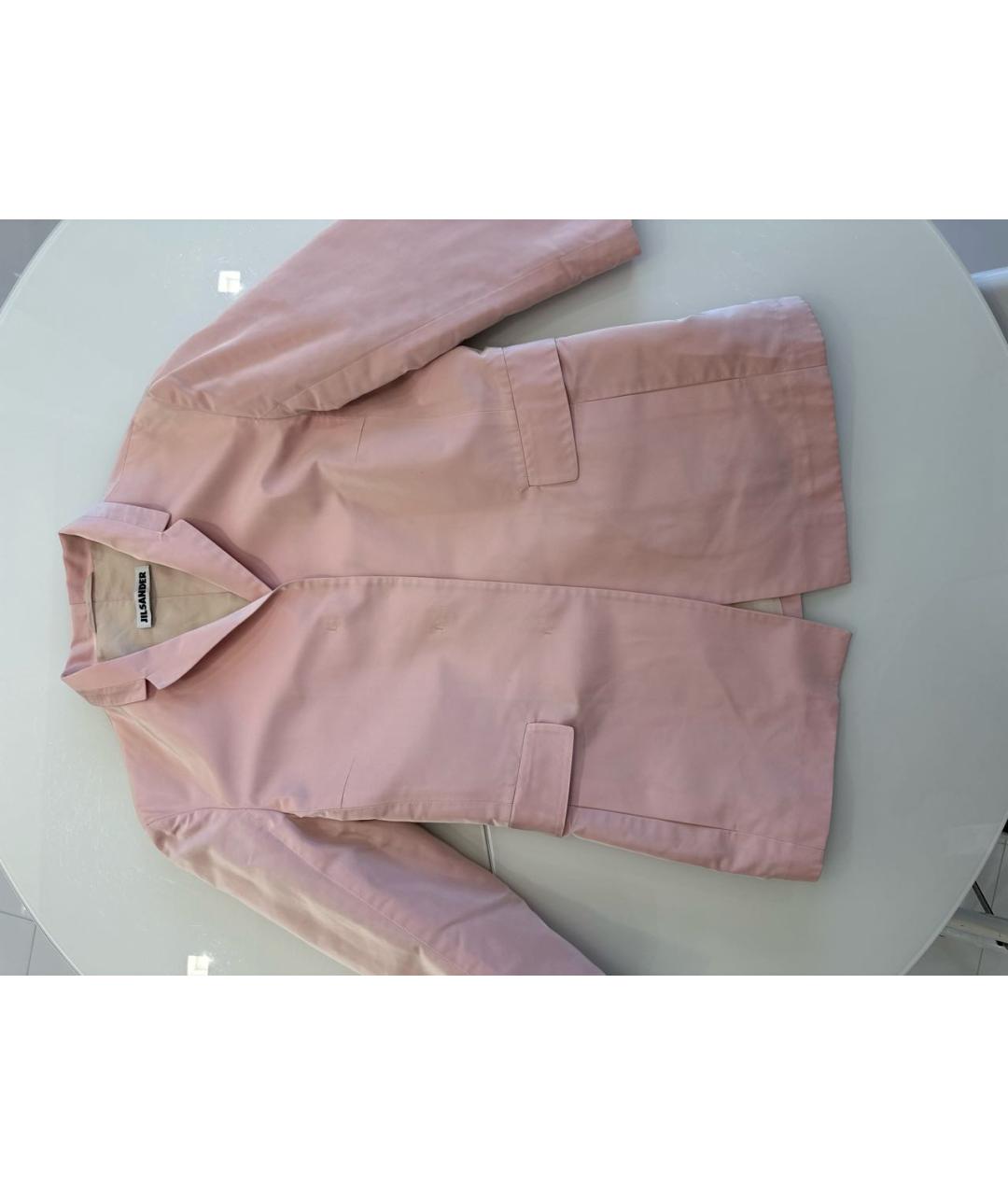 JIL SANDER Розовый шелковый жакет/пиджак, фото 5