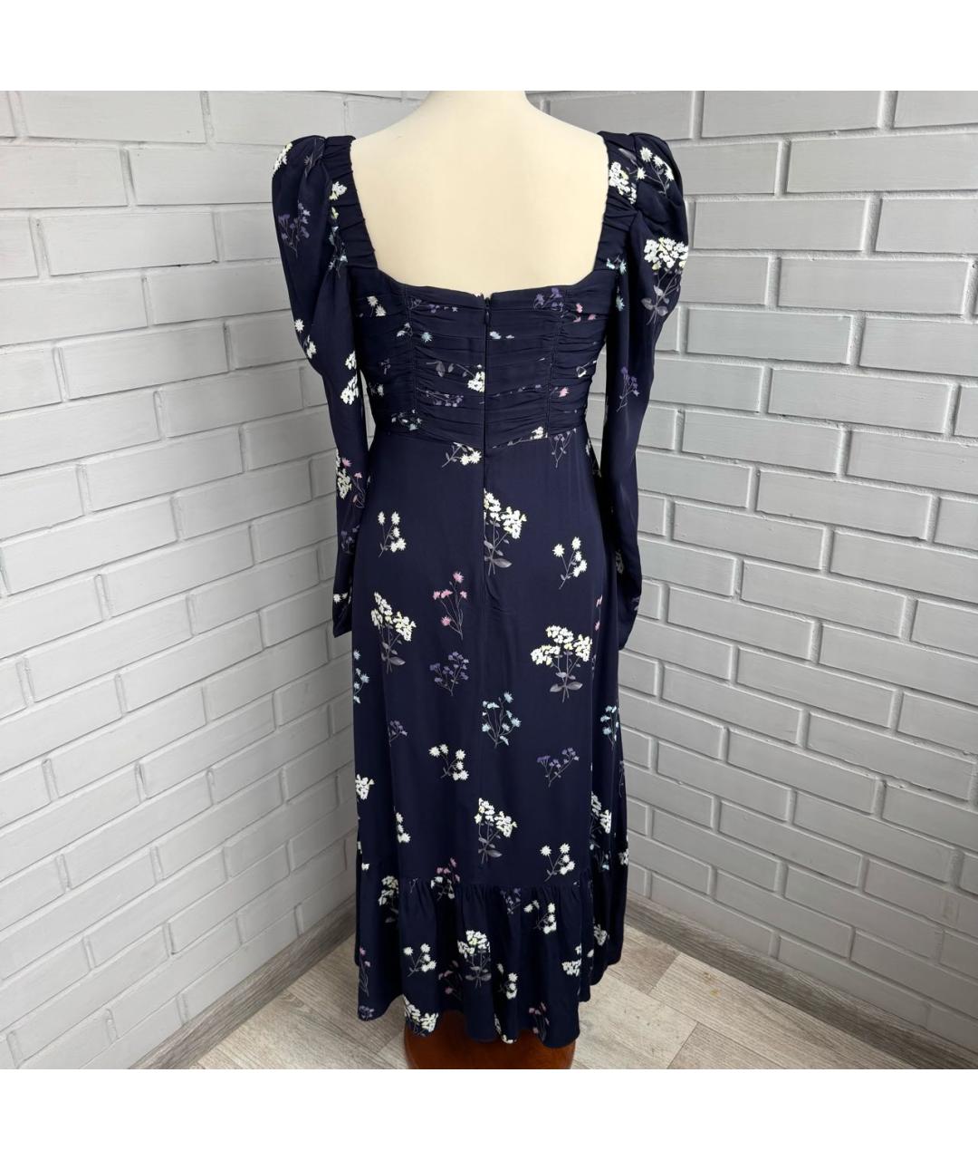 SELF-PORTRAIT Темно-синее вискозное вечернее платье, фото 2