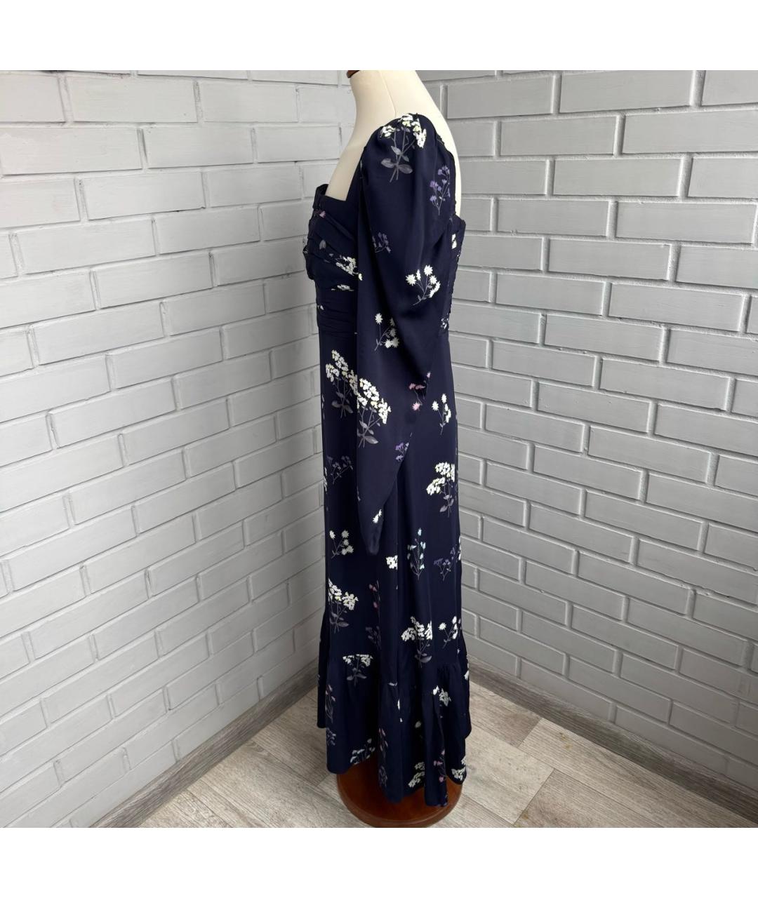 SELF-PORTRAIT Темно-синее вискозное вечернее платье, фото 6