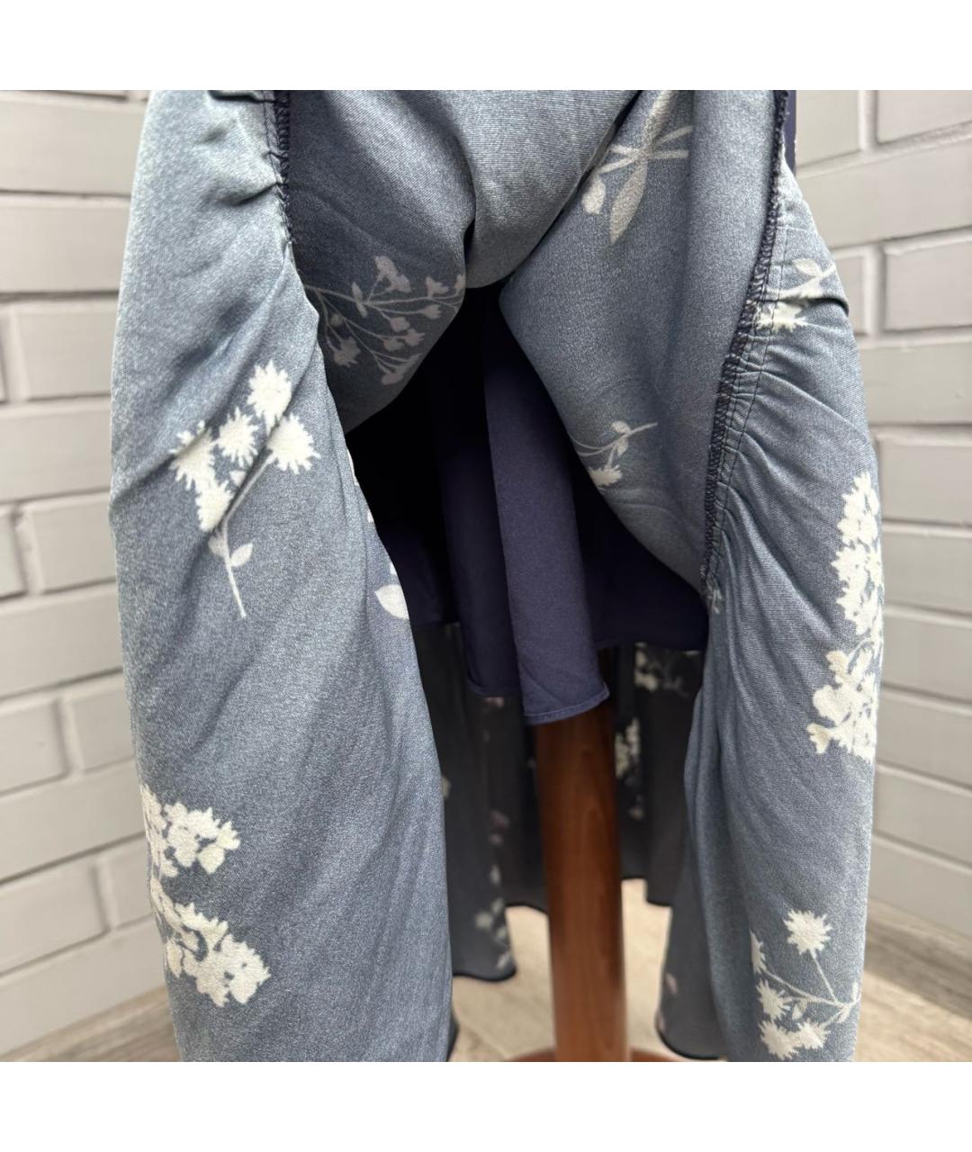 SELF-PORTRAIT Темно-синее вискозное вечернее платье, фото 7