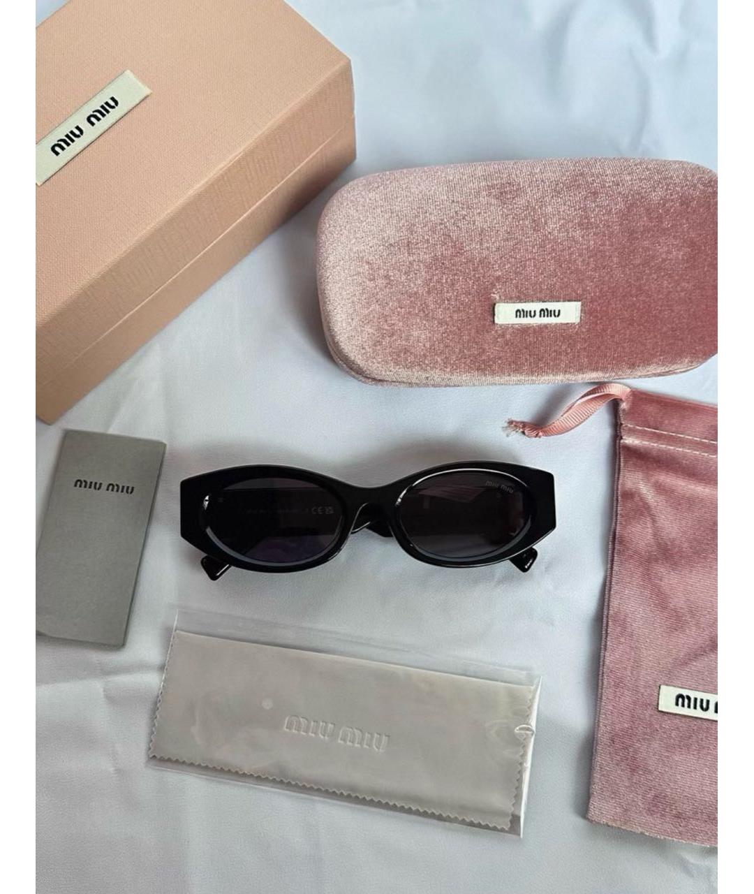 MIU MIU Черные солнцезащитные очки, фото 2