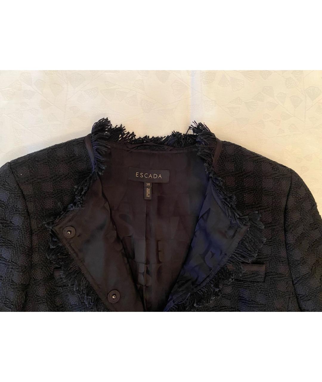ESCADA Черный хлопковый жакет/пиджак, фото 3