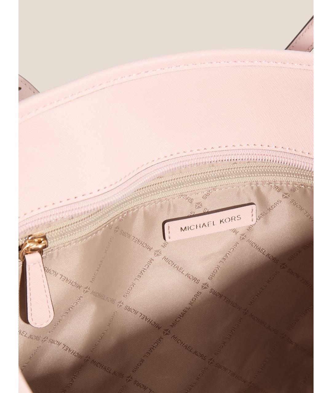 MICHAEL KORS Розовая кожаная сумка тоут, фото 3