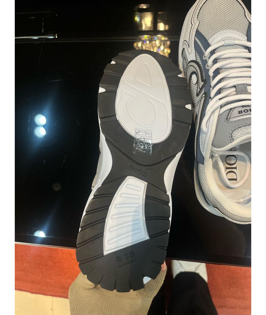 CHRISTIAN DIOR Серые низкие кроссовки / кеды, фото 3
