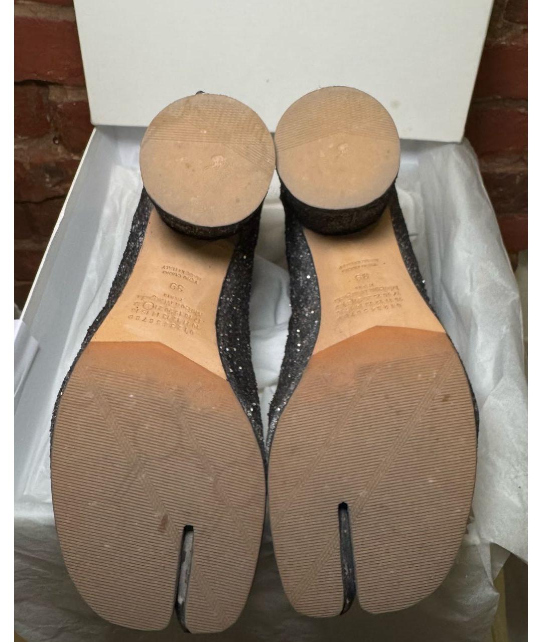 MAISON MARGIELA Серебряные кожаные ботильоны, фото 6