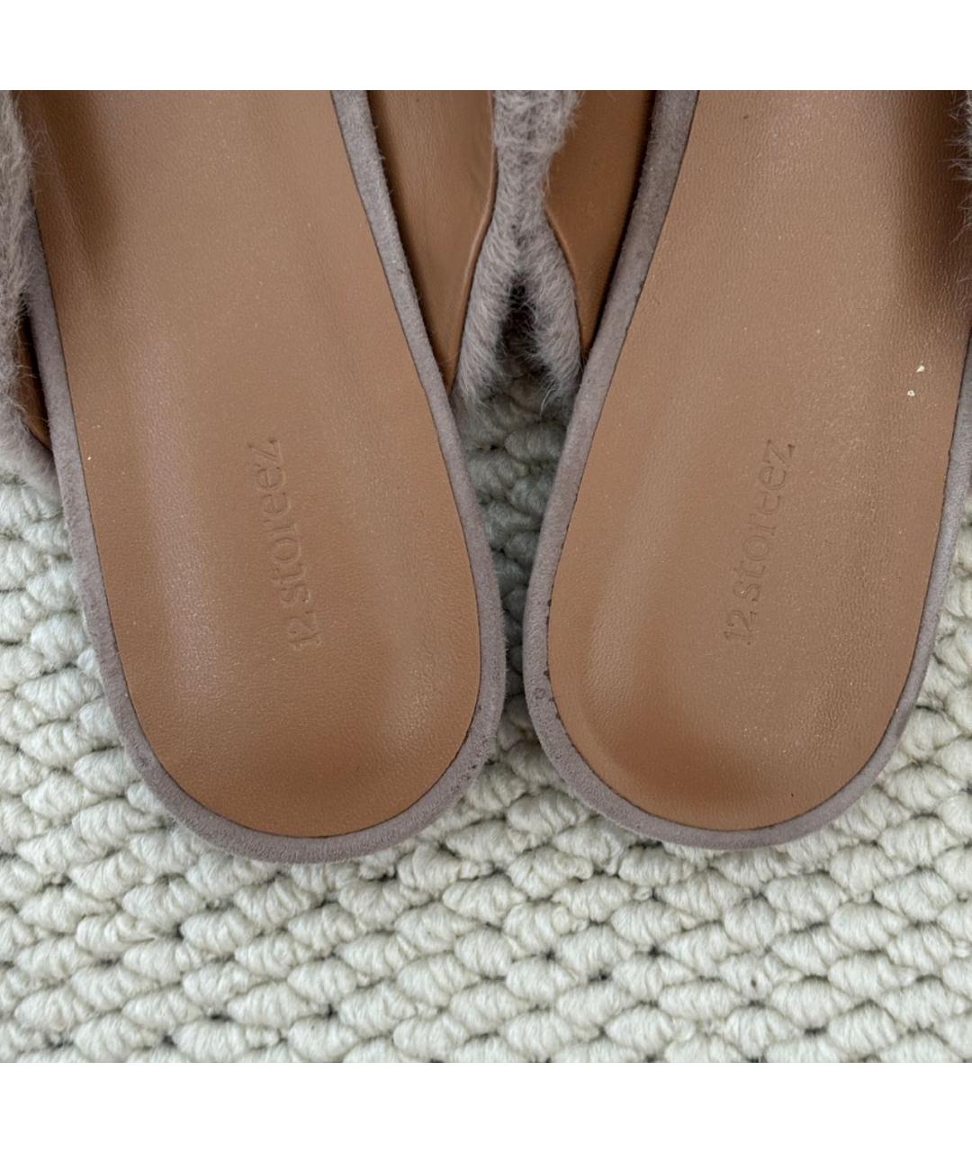 12 STOREEZ Серые синтетические мюли, фото 8