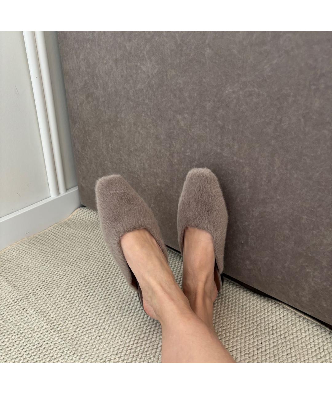 12 STOREEZ Серые синтетические мюли, фото 5