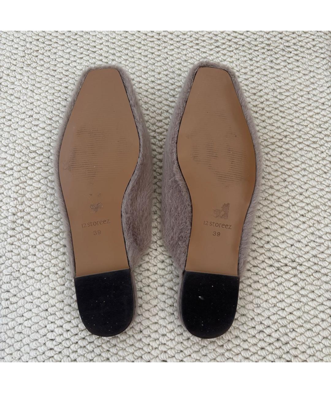 12 STOREEZ Серые синтетические мюли, фото 3